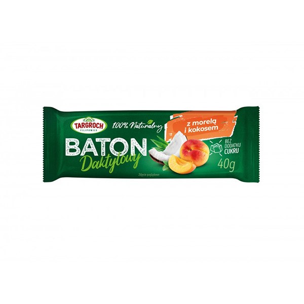 Baton daktylowy z kokosem i morelami 40g TARGROCH