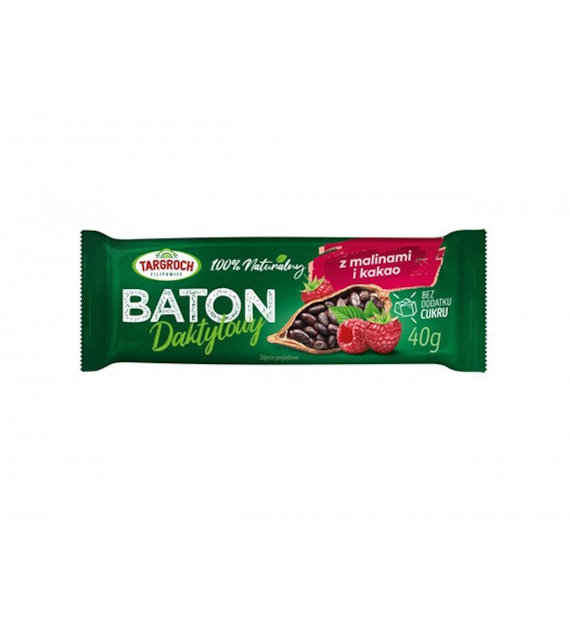 Baton daktylowy z malinami i kakao 40g TARGROCH