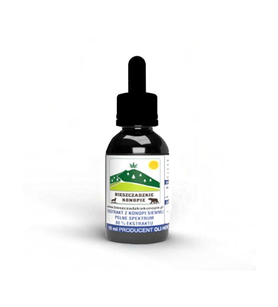 CBD Olejek konopny pełne spektrum 80% ekstraktu z kwiatostanów konopi siewnej 10ml