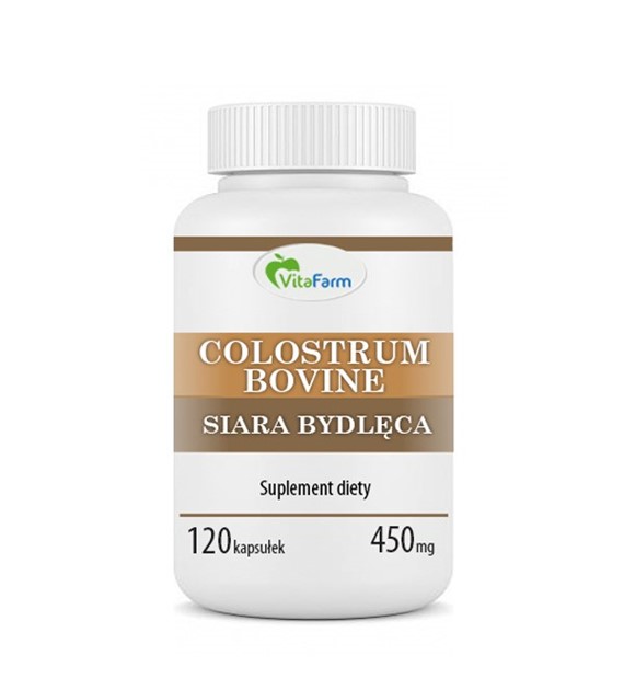 Colostrum bovine (siara bydlęca) kapsułki pullulan 450 mg 120 szt.