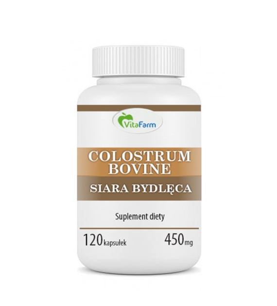 Colostrum bovine (siara bydlęca) kapsułki pullulan 450 mg 120 szt.
