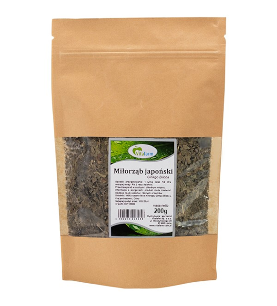 Ginkgo biloba miłorząb japoński suszony liść 200g