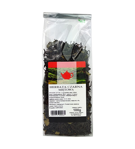 Herbata czarna MIĘTOWA (z miętą suszoną) 100g