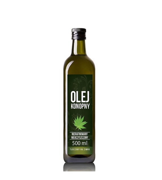 Olej konopny 500ml szkło