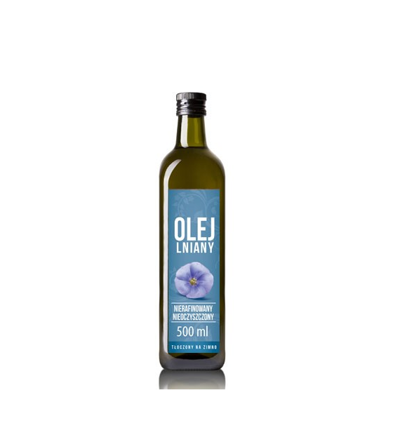 Olej lniany 0,5L szkło