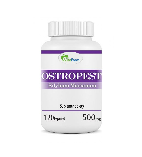 Ostropest plamisty mielony kapsułki 500mg pullulan 120 szt.