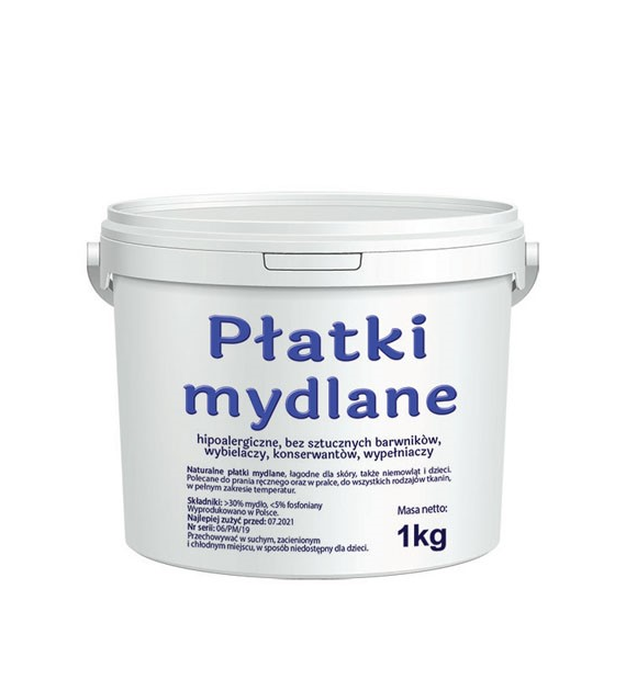 Płatki mydlane hipoalergiczne 1kg wiaderko