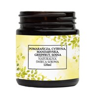 Naturalna świeca sojowa 120ml (pomarańcza, cytryna, mandarynka, grejpfrut, sosna)