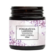 Naturalna świeca sojowa 120ml (pomarańcza, lawenda)