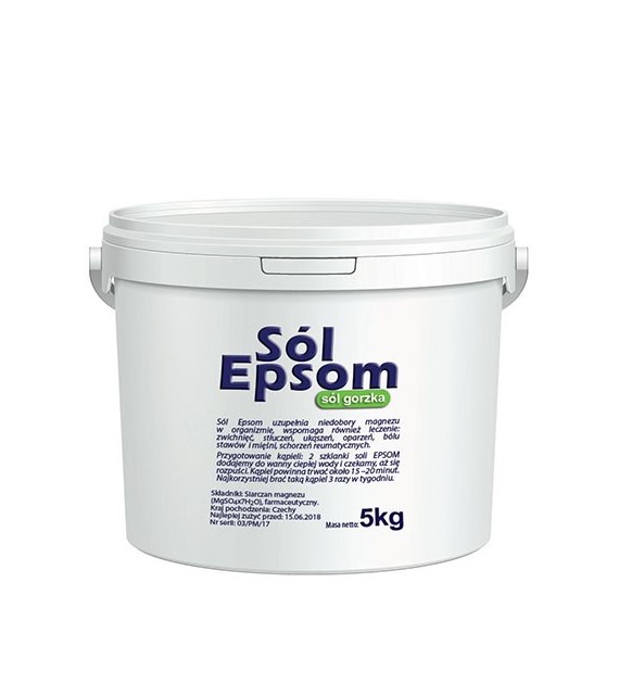 Sól epsom (siarczan magnezu) wiadro 5 kg