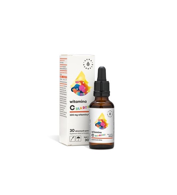 NIEAKTUALNE Witamina C dla dzieci (100mg) - krople 30 ml Aura Herbals