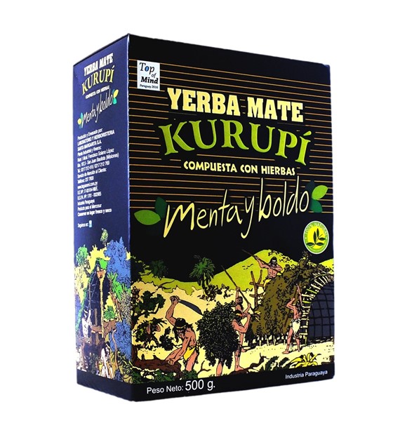 Kurupi Compuesta Especial Menta y Boldo 500g Yerba mate