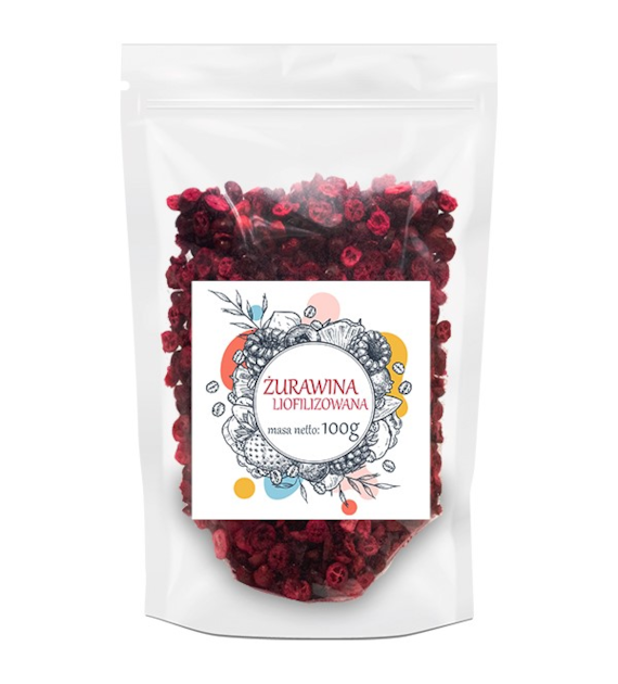 Żurawina liofilizowana połówka 100g